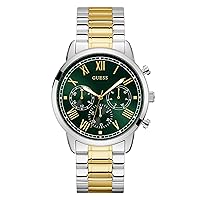 Two-Tone Bracelet Watch with Classic Green Dial, Silver-Tone/Gold-Tone/Green