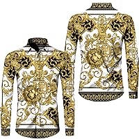 Men Summer Golden Chain Series Shirts 3D Printed Casual Style Streetwear Male Clothing Tops