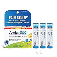 Boiron Arnica Montana 30C Homeopathic Medicine for Relief from Muscle Pain, Muscle Stiffness, Swelling from Injury, and Discoloration from Bruises - 3 Count (240 Pellets)