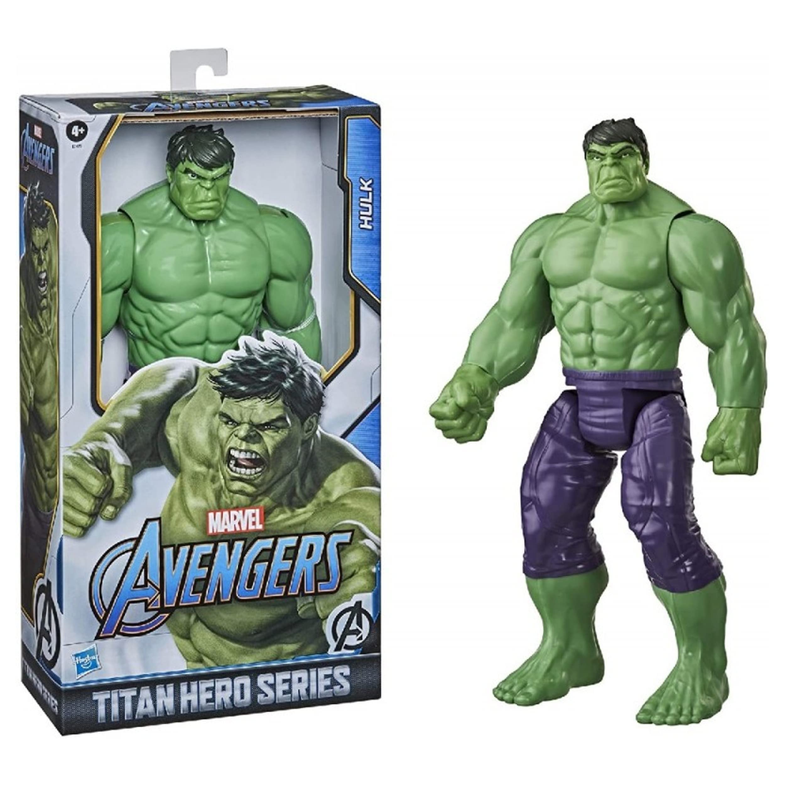 Avengers Marvel Titan Hero Series Blast Gear Deluxe Hulk Action Figure, 30-cm Toy, Inspired byMarvel Comics, for Children Aged 4 and Up,Green
