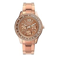 Fossil Stella Women's Watch with Stainless Steel or Leather Band and Crystal-Accents