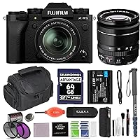 Fujifilm X-T5 Mirrorless Camera with 18-55mm Lens (Black) Bundle with Extra Battery, Monopod, 58MM 3PC Filter Kit & More | Fuji x-t5