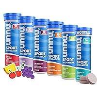 Nuun Sport Electrolyte Tablets for Proactive Hydration, Variety Pack, 6 Pack (60 Servings)