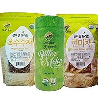 McCabe Organic Brown Rice Tea, Bitter Melon Tea, and Corn Tea - A Refreshing and Nutrient-Rich Organic Tea Collection, USDA and CCOF Certified for a Refreshing and Nourishing Experience