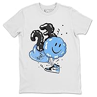Graphic Tees Balloon Design Printed 1 Blue White Sneaker Matching T-Shirt