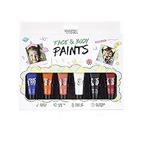 Face and Body Paint Sticks - Costume, Halloween and Club Makeup - Safe for all Skin Types - Easy On and Off - by Splashes & Spills (NON-UV Children's Paint Tube Box-set)