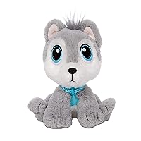 Little Tikes Rescue Tales Babies - Husky | Soft Cuddly Plush Pet Toy with Collar, Tag, Doghouse, Stickers, Activities | Ages 3+