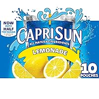 Capri Sun Lemonade Naturally Flavored Kids Juice Drink (10 ct Box, 6 fl oz Pouches)