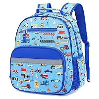 Kids Backpack for School Girls Toddlers Boys Cute Lightweight Bookbag Preschool Kindergarten Primary Elementary School Travel Gifts Bags(Blue Cars,Kids / 12L)