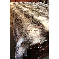 5x7 Plush Throw Blanket/Tan and Gray Stripe/Faux Fur/Sheepskin Pelt Rug Collection/New