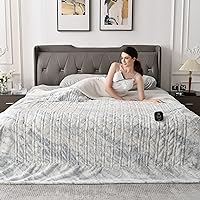 WOOMER [5 Year Warranty] Heated Blanket Full Size Electric Blanket 77