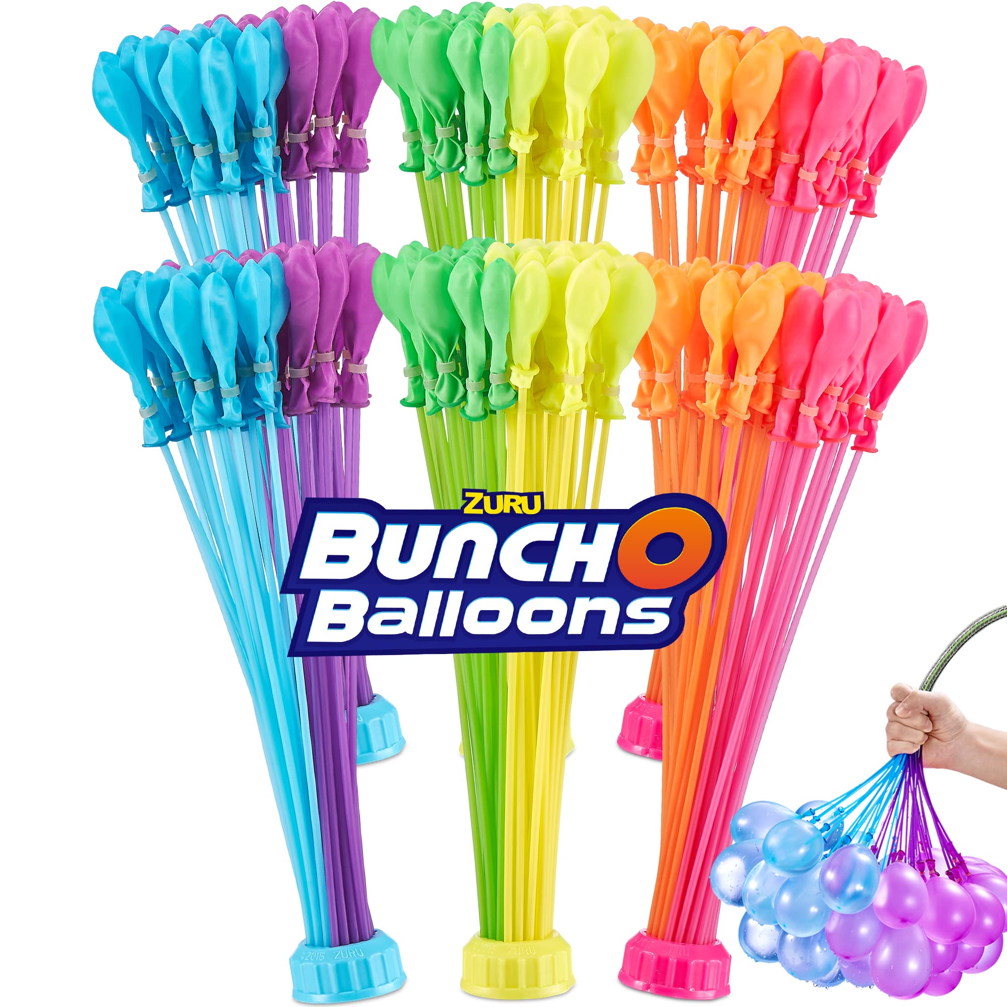 Bunch O Balloons Tropical Party (6 Pack) by ZURU, 200+ Rapid-Filling Self-Sealing Tropical Colored Water Balloons for Outdoor Family, Friends, Children Summer Fun (6 Pack)