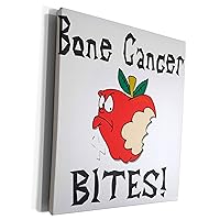 3dRose Funny Awareness Support Cause Bone Cancer Mean Apple - Museum Grade Canvas Wrap (cw_120484_1)