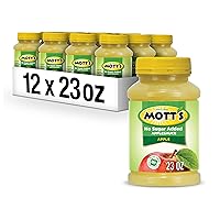 No Sugar Added Applesauce, 23 Oz Jar (Pack Of 12), Good Source Of Vitamin C, No Artificial Flavors