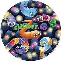 Slither.io Round Paper Plates - 9