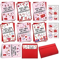 108 Pcs Happy Galentines Day Cards for Friends with 36 Valentines Day Cards 36 Red Envelope 36 Seals for Galentine's Day Cards Celebrating Lady Friends Express Gratitude and Miss You