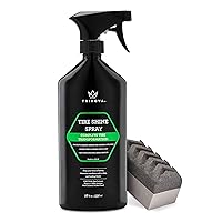 33511 Tire Shine Spray No Wipe - Automotive Clear Coat Dressing for Wet & Slick Finish - Keeps Tires Black - with Rubber Protector - Prevents Fading & Yellowing - 18 OZ