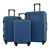 Wrangler Quest Luggage Set, Vallarta Blue, 3 Piece Set (28