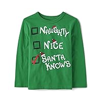 The Children's Place Unisex Baby And Toddler Naughty Nice List Graphic Tee