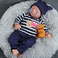 BABESIDE Realistic Baby Doll with Heartbeat - Kai, 17 inch Handmade Reborn Baby Dolls Boy with Crying and Babbling Voice, Real Baby Dolls That Look Real for Girls Boys Kids Age 3+