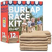 Large Burlap Potato Sack Race Bags, 23x40