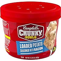 Campbell’s Chunky Soup, Loaded Potato Seasoned with Bacon, 15.25 oz Microwavable Bowl