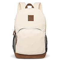 Ocean Pacific La Playa Soft Cotton Canvas Backpack for Travel, Sports, Beach, Work, Casual Daily Pack for Men Women Fits 15.6 Inch Laptop (Beach)