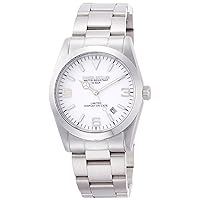 Daniel Muller DM-2035 Series Wristwatch, All Stainless Steel, Simple, Date Display, white, watch