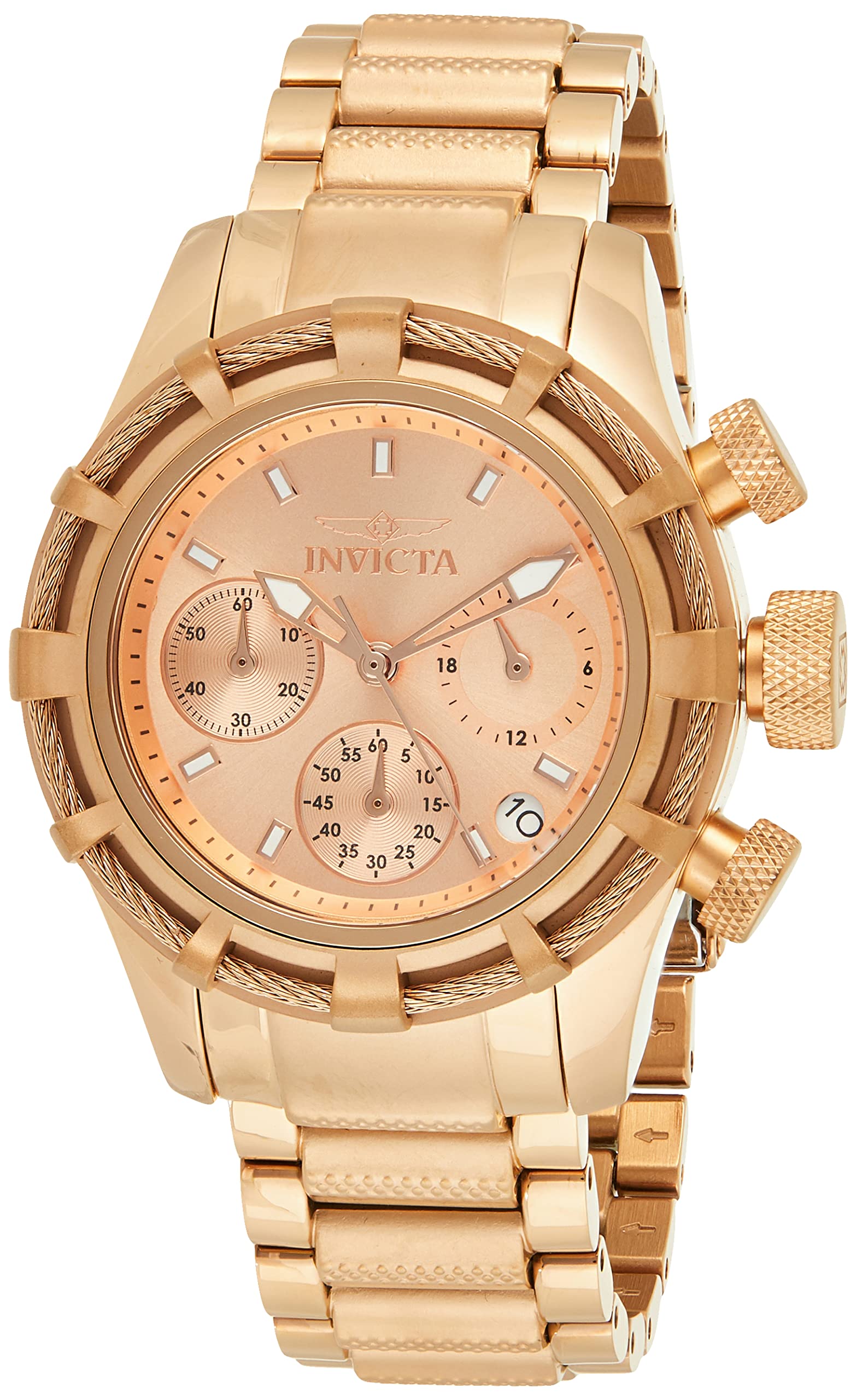 Invicta Women's 12460 Bolt Reserve Analog Swiss Quartz Rose Gold Ion-Plated Stainless Steel Watch
