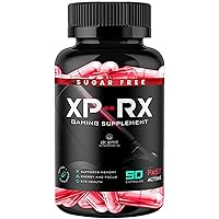 XP-RX Gamer Supplement for Energy, Focus & Endurance - Zero Crash Gaming Pills with 100mg Caffeine - Sugar Free Gaming Supplement by Dr. Emil