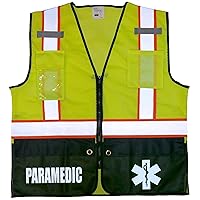Paramedic Survivor Safety Vest, Type R Class 2 with Reflective logos and a Jumbo back pocket