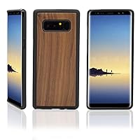 BoxWave Case Compatible with Samsung Galaxy Note 8 (Case by BoxWave) - True Wood Minimus Case, Wood Cover w/Durable Hard Shell Edges for Samsung Galaxy Note 8 - Walnut