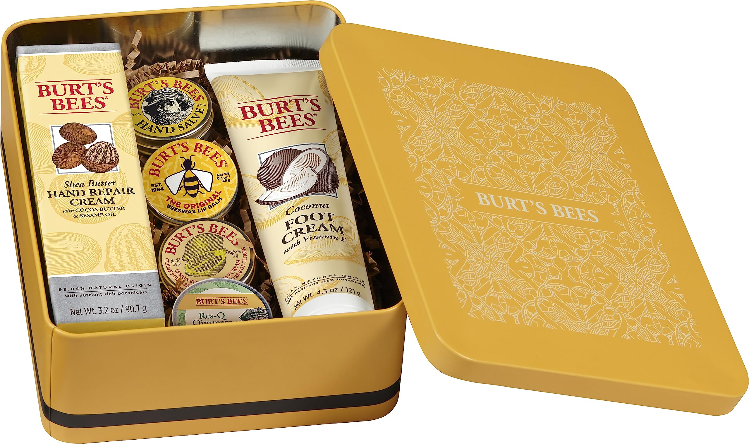 Burt's Bees Back to School Gifts, 6 Dorm Body Care Products for College Students, Classics Set -Original Beeswax Lip Balm, Cuticle Cream, Hand Salve, Res-Q Ointment, Hand Repair Cream & Foot Cream