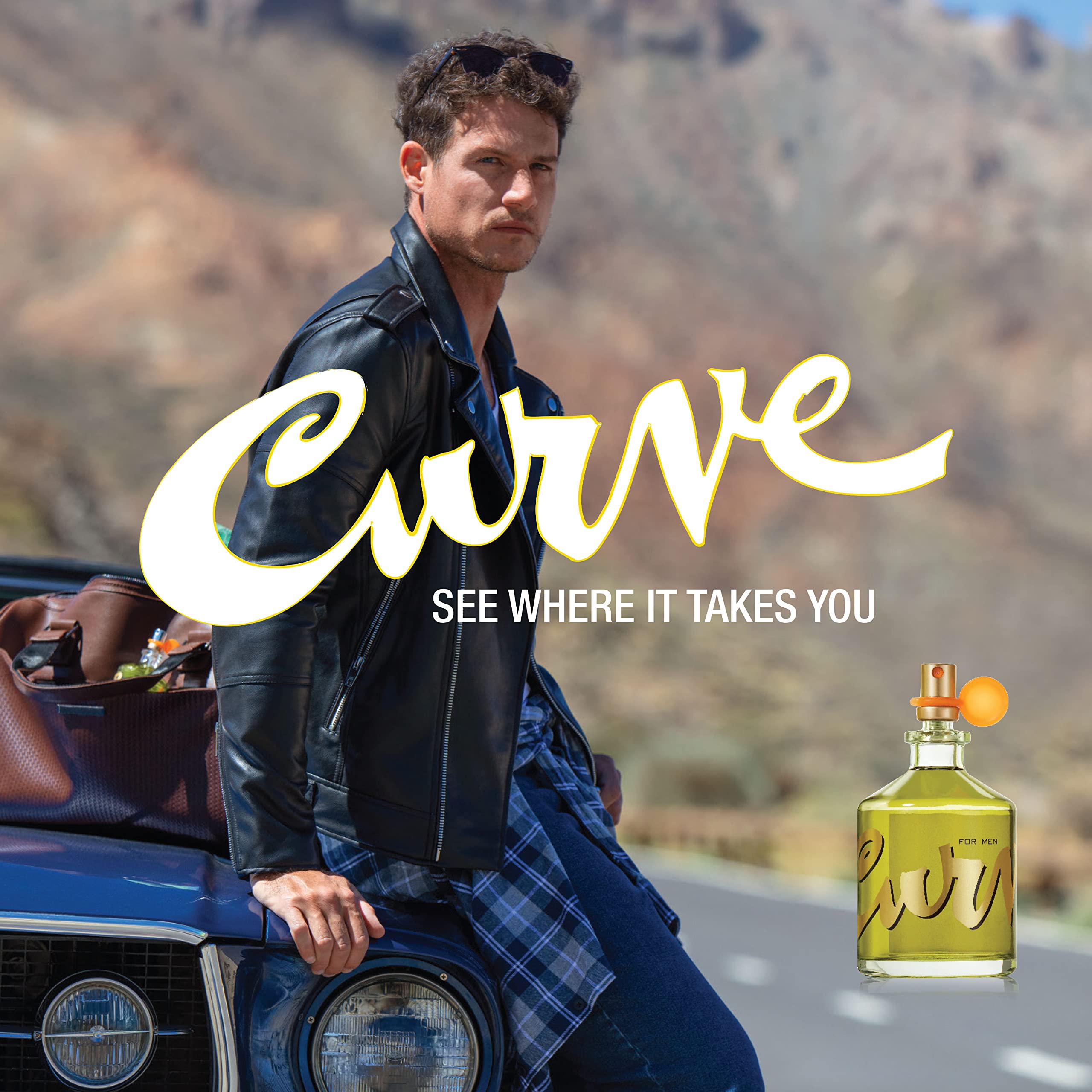 Curve Men's Cologne Fragrance Set, Deodorant, Aftershave Balm & Cologne, Spicy Wood Magnetic Scent, 3 Piece Set & Men's Cologne Fragrance Spray, Casual Day or Night Scent, Connect, 4.2 Fl Oz