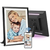 FANGOR 10.1 Inch WiFi Digital Picture Frame with LED Light, Electronic Photo Frames with 32GB Memory Support USB/SD Card, 1280x800 IPS Touch Screen, Share Moments Instantly via Uhale App from Anywhere
