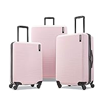 AMERICAN TOURISTER Stratum XLT Expandable Hardside Luggage with Spinner Wheels, Pink Blush, 3-Piece Set (20/24/28)