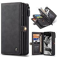 Case for Samsung Galaxy A72, Premium PU Leather Wallet Flip Folio Kickstand Feature with Card Slots & Shockproof Phone Case,Black,A72