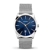 Sekonda Men's Quartz Watch with Blue Dial Analogue Display and Silver Stainless Steel Bracelet 1065.27