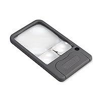 Carson Multi-Power LED Lighted Pocket Magnifier (PM-33), Gray