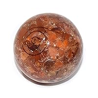 Sphere - Carnelian Ball Size - (63 mm - 76 mm) 2.5-3 Inch Natural Chakra Balancing Crystal Healing Stone