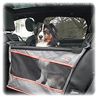 Buckle N' Go Dog Car Seat for Large Dogs, Waterproof Fabric with Breathable Mesh & Adjustable Dog Seat Belt for Car, Dog Hammock for Car, Dog Carrier Dog Car Seat Cover - Gray MD/LG