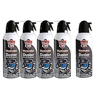 Disposable Compressed Gas Duster, 10 oz Cans - 5 Packs