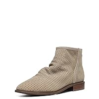 NYDJ Women's Cailian Perforated Goat Ankle Boot, Taupe, 7.5