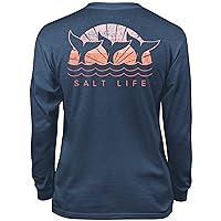 Salt Life Girls' Sunset Whale Youth Long Sleeve Tee