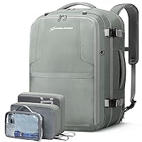 Maelstrom 40-50L Laptop Backpack, Grey, Unisex, 17.3 Inch TSA Flight Approved, Expandable Large Capacity, Waterproof and Durable, Ergonomic Design, Adjustable Strap