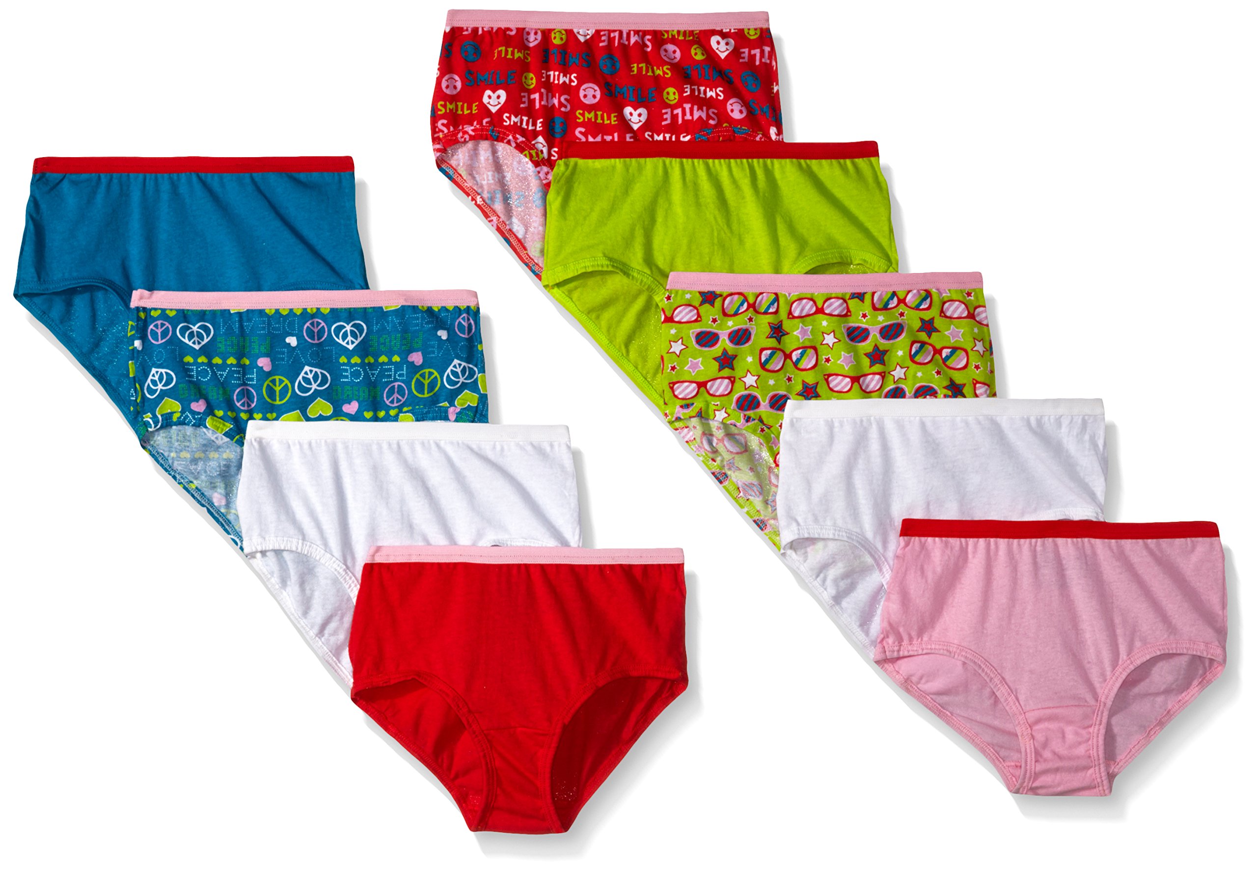Fruit of the Loom Girls' Assorted Brief (Pack of 9)