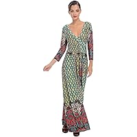 Moroccan Jersey Wrap Maxi Dress