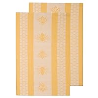 Now Designs Kitchen Dishtowels, Set of Two, Honeybee Jacquard, 2 Count