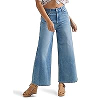 Wrangler Women's High-Rise Wide Leg A-line Crop Jean