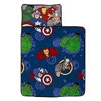 Disney Marvel Avengers Fight The Foes Blue, Red, Green Hulk, Iron Man, Thor, Captain America Preschool Toddler Nap Mat